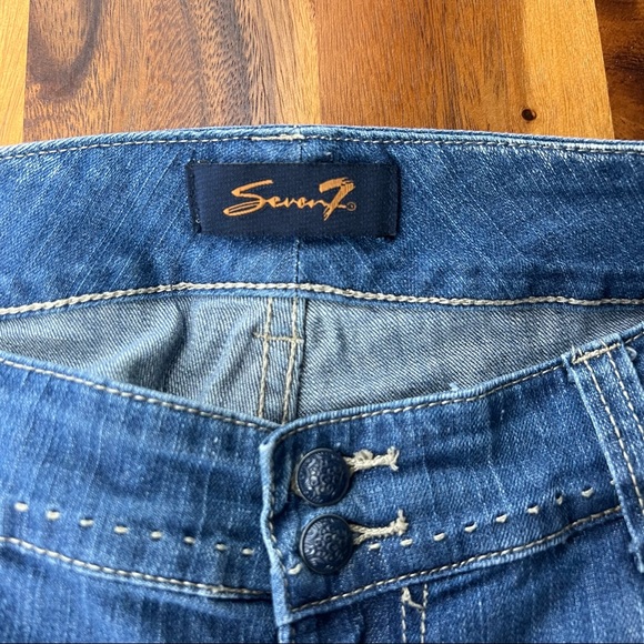 Seven7 Flat Front Women’s Denim Cropped Pants Size 12 - Picture 4 of 7
